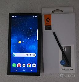 Samsuns s23 ultra + custodia spigen + pellicola p.