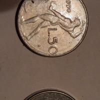 Moneta Repubblica Italiana Lire 50 Piccola 90/95