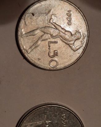 Moneta Repubblica Italiana Lire 50 Piccola 90/95