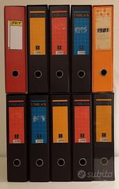 Lotto n. 10 raccoglitori ad anelli per documenti