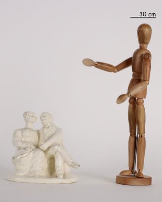 Statuina Coppia Galante in Terraglia - Metà '800