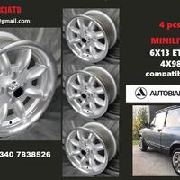Cerchi Minilite 6x 13 4x98 et 13 Autobianchi A112