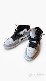 sneakers alte tg 42 grigio bianco nero stile 1 mid