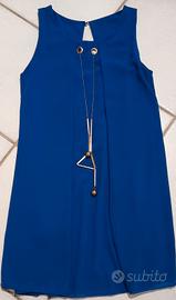 abito corto bluette tg S/M