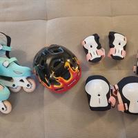 Set Roller bambina, protezioni e casco