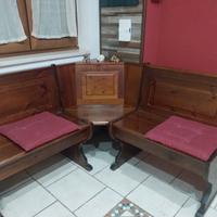 Panca angolare in legno