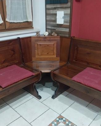 Panca angolare in legno