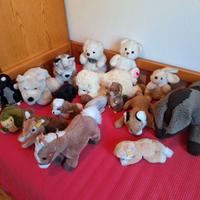 animali vari di peluche