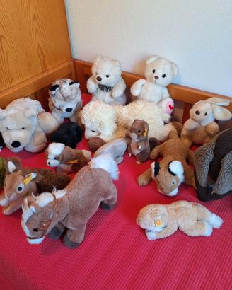 animali vari di peluche