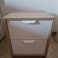 2 Comodini IKEA con cassetti bianco/rovere