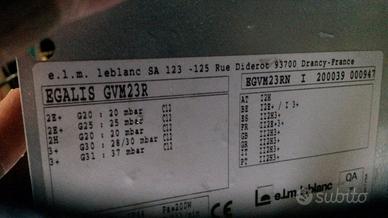 EGALIS GVM 23 R e.l.m.leblanc Ricambi Caldaia