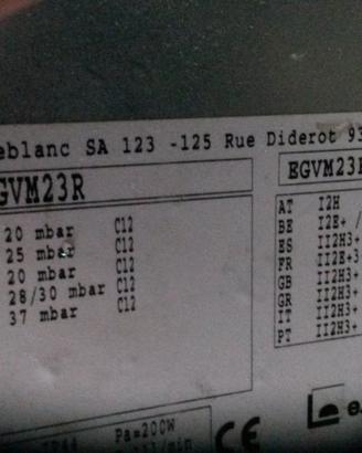 EGALIS GVM 23 R e.l.m.leblanc Ricambi Caldaia