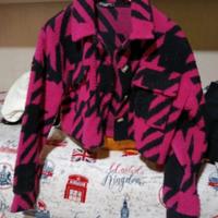 giacca in lana cotta crop ed over