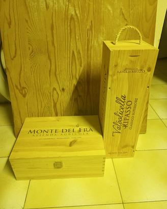 Cassette di legno vino per bricolage collezione mo