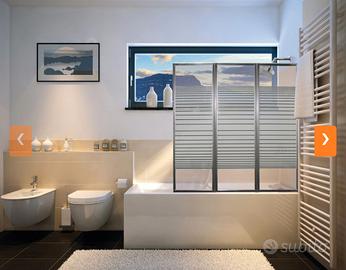 Parete in cristallo per vasca da bagno