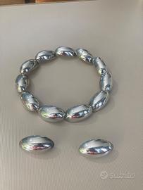 Pomellato, collana e orecchini in argento