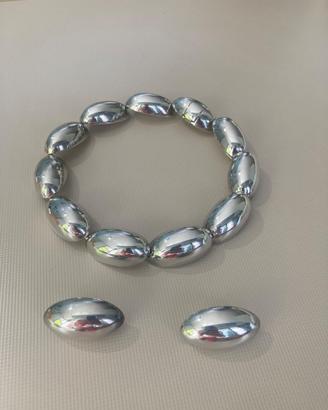Pomellato, collana e orecchini in argento