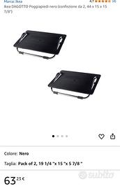 Poggiapiedi nero scrivania