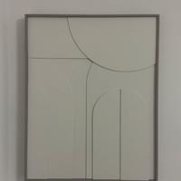 Quadro decorativo moderno con rilievi geometrici