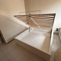 Letto matrimoniale con contenitore ikea malm