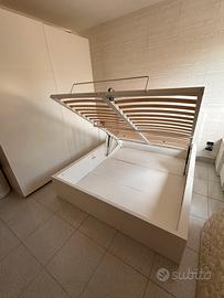 Letto matrimoniale con contenitore ikea malm