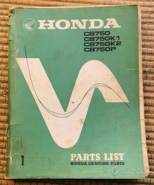 manuale officina ricambi moto Honda CB750 