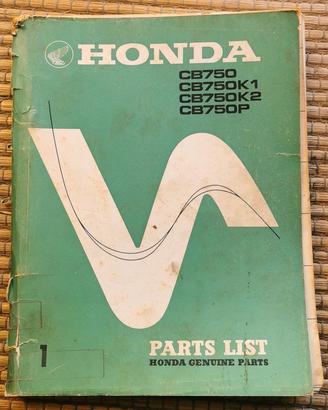 manuale officina ricambi moto Honda CB750 