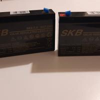 2 batterie SKB al piombo gel 6 volt DC 7,2 Ah