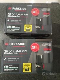 2 Batterie 2,5ah 12v parkside 