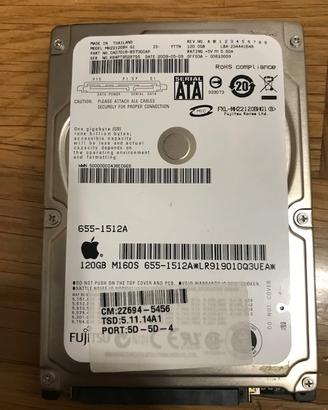 HDD 2.5 SATA Apple originale 120GB