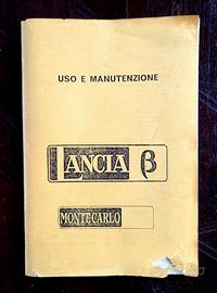 Lancia BETA MONTECARLO: Libretto manutenzione 
