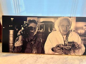 Quadro Ritorno al Futuro in bianco e nero