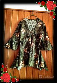 BLUSA *PIZZO SANGALLO* SVASATA ASIMMETRICA *NUOVA*