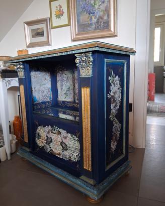 mobiletto legno ridipinto