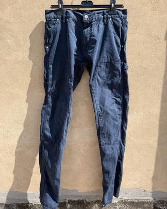 Pantaloni Carhartt WIP Lincoln Double Knee Blu