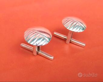 Gemelli argento sterling stile modernista Vintage