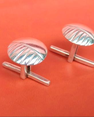 Gemelli argento sterling stile modernista Vintage