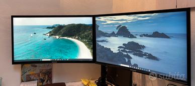 Coppia schermi Samsung curved 21 pollici