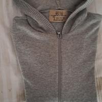 maglia uomo con cerniera e cappuccio 