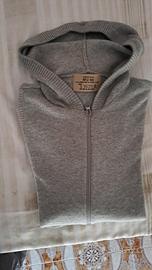 maglia uomo con cerniera e cappuccio 