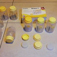 Barattoli per tiralatte Medela + valvola "CALMA"