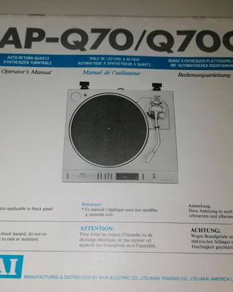GIRADISCHI AKAI APQ70