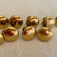 Pomelli bombati in ottone