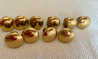 Pomelli bombati in ottone