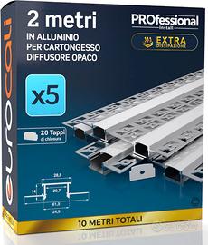 Eurocali – Set 5 Profili da Incasso 2m (Totale 10m