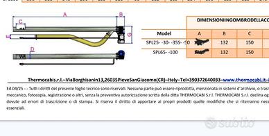 Thermocabi Coclea per pellet di 3 mt