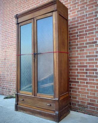 ARMADIO SCHEDARIO DA UFFICIO 900 ROVERE VETRINA
