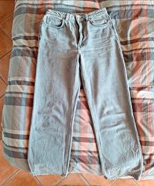 jeans Weekday 29x30 grigi vita altissima 