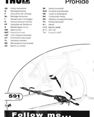 Porta Bici Thule ProRide con Barre portatutto
