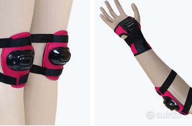 protezioni  para gomiti ginocchia polsi rosa